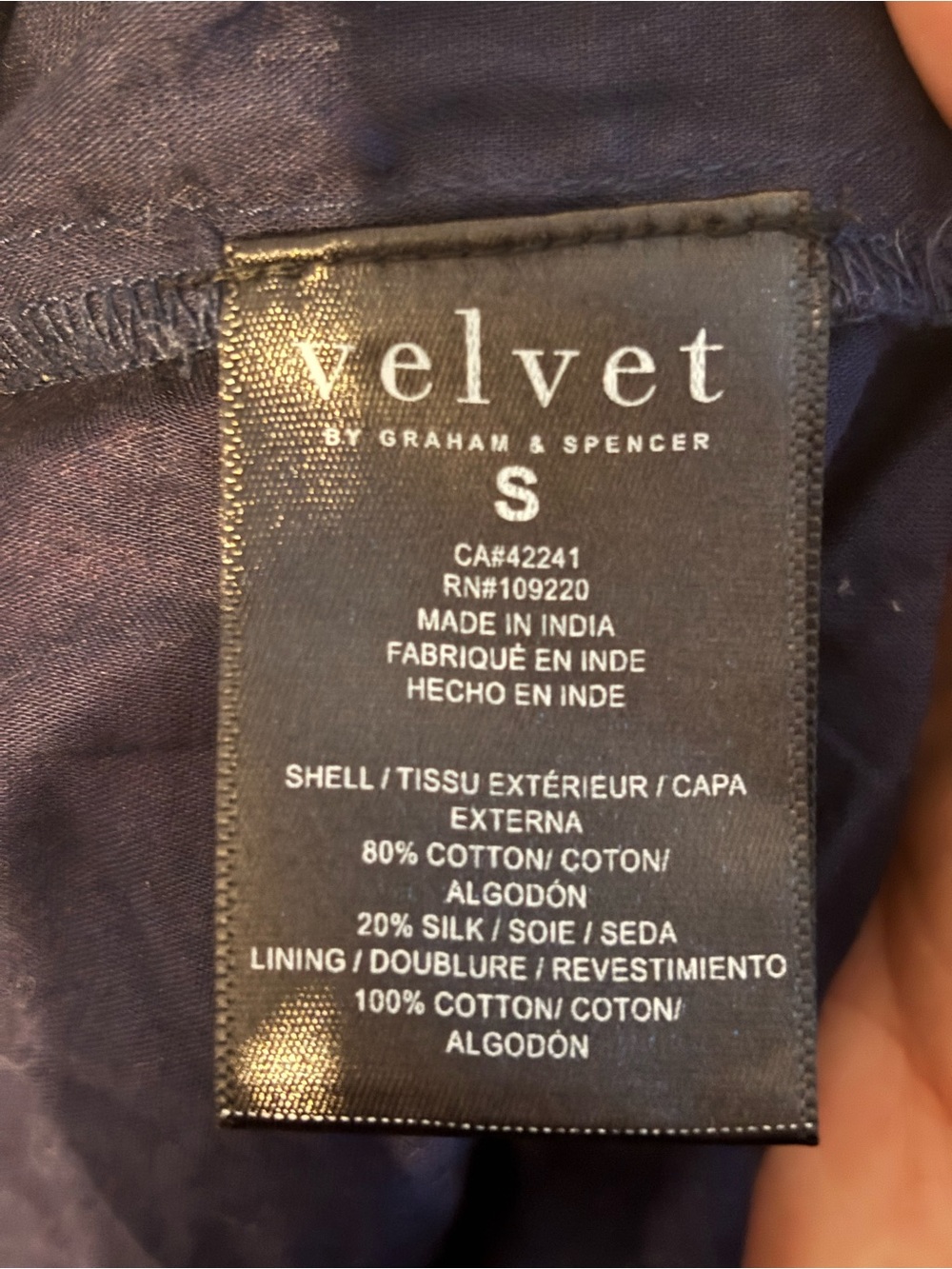 Velvet by Graham and Spencer Off-Shoulder Cotton & Silk Floral Top Women’s M - Picture 4 of 4